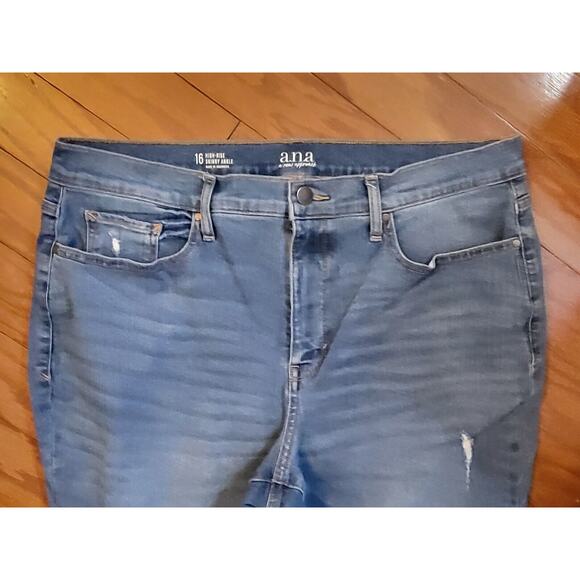 A.N.A. A New Approach Womens Denim Blue High Rise Skinny Ankle Jeans Size 16 - Picture 4 of 9